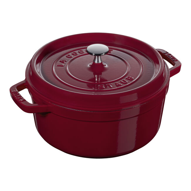 Cocotte 24 cm, Rond(e), Bordeaux, Fonte