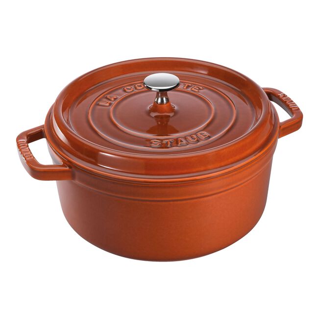 Cocotte 24 cm, Rond(e), Cannelle, Fonte